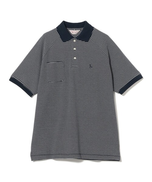 美品 MUNSINGWEAR カモフラ ボーダー ポロシャツ 紺 M 日本製 セール】【別注】Munsingwear / Golf Polo Shirt Border