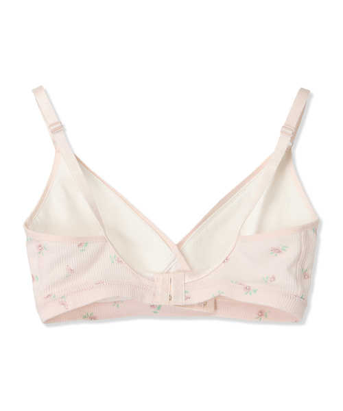 Rosemadame(ローズマダム)の「ストレッチリブ 小花柄クロスオープン授乳ブラ(マタニティブラジャー/フラワープリント/ノンワイヤー/肩紐調節可/産前・産後対応)(マタニティウェア/グッズ・レディース・ピンク/ラベンダー/アイボリー・M/L)」の5枚目の写真