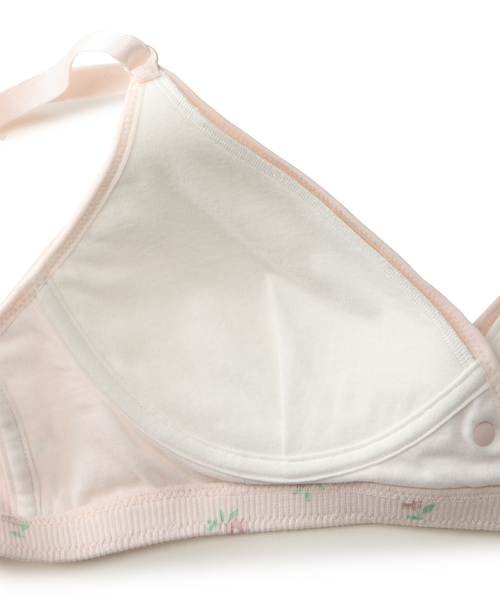 Rosemadame(ローズマダム)の「ストレッチリブ 小花柄クロスオープン授乳ブラ(マタニティブラジャー/フラワープリント/ノンワイヤー/肩紐調節可/産前・産後対応)(マタニティウェア/グッズ・レディース・ピンク/ラベンダー/アイボリー・M/L)」の12枚目の写真