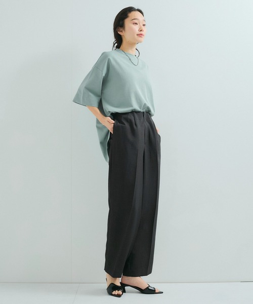 le cercle ADAM ET ROPE'(ルセルクルアダムエロペ)の「【UVケア/接触冷感】ビッグTシャツ(Tシャツ/カットソー・レディース・サックスブルー/グリーン系その他/ベージュ系その他/チャコールグレー・FREE)」の8枚目の写真