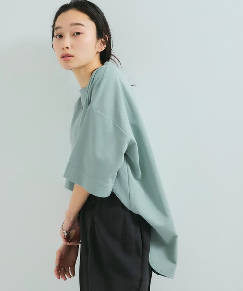 le cercle ADAM ET ROPE'(ルセルクルアダムエロペ)の「【UVケア/接触冷感】ビッグTシャツ(Tシャツ/カットソー・レディース・サックスブルー/グリーン系その他/ベージュ系その他/チャコールグレー・FREE)」の14枚目の写真