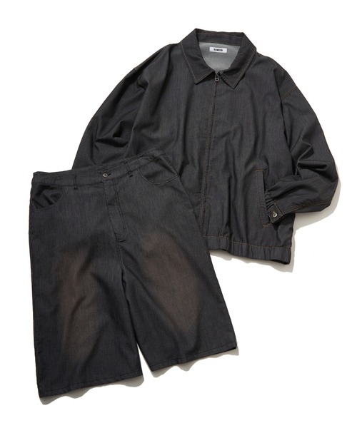 NO NEED(ノーニード)の「メッシュデニムハーフパンツ(その他パンツ・メンズ・ネイビー/ブラック/ブルー・M/L)」の2枚目の写真