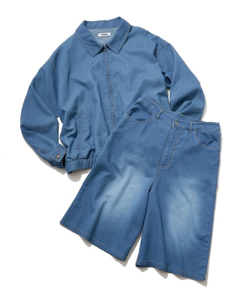 NO NEED(ノーニード)の「メッシュデニムハーフパンツ(その他パンツ・メンズ・ネイビー/ブラック/ブルー・M/L)」の13枚目の写真