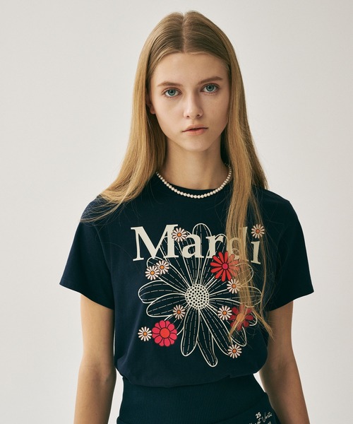 tシャツ SLIM TSHIRT FLOWERMARDI BLOSSOM レディース Mardi Mercredi tシャツ SLIM TSHIRT FLOWERMARDI BLOSSOM