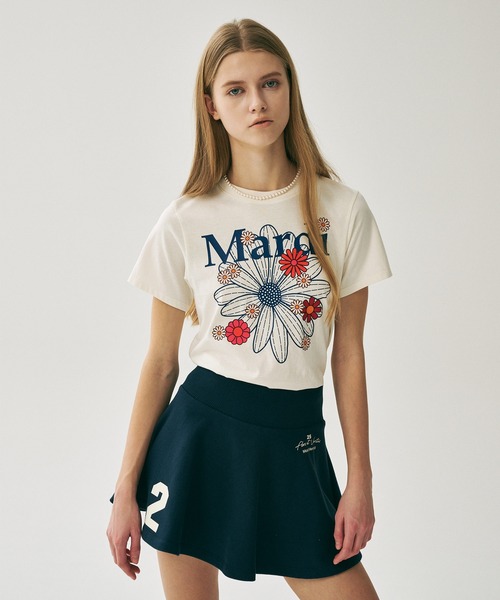【即発】MARDI MERCREDI Tシャツ SLIM FLOWERMARDI BLOSSOM 韓国 Mardi Mercredi マルディメクルディ Tシャツ SLIM TSHIRT