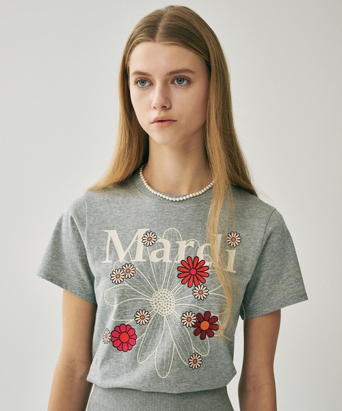 tシャツ SLIM TSHIRT FLOWERMARDI BLOSSOM レディース SLIM TSHIRT FLOWERMARDI BLOSSOM（Tシャツ/カットソー）｜Mardi