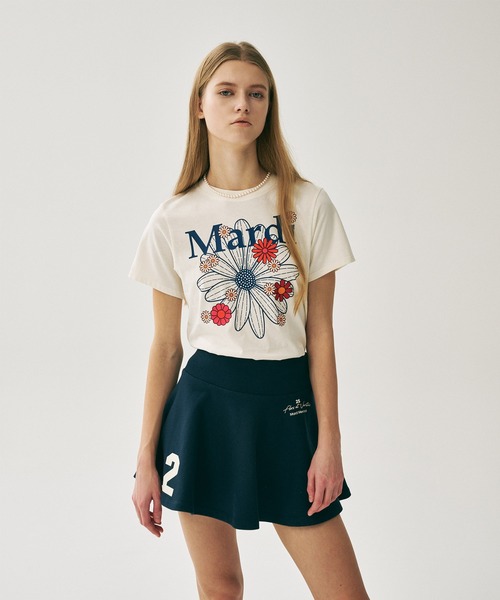 ★mardi mercredi★ TSHIRT FLOWERMARDI BLOSSOM* TSHIRT FLOWERMARDI BLOSSOM_OATMEAL BLACK - MARDI MERCREDI
