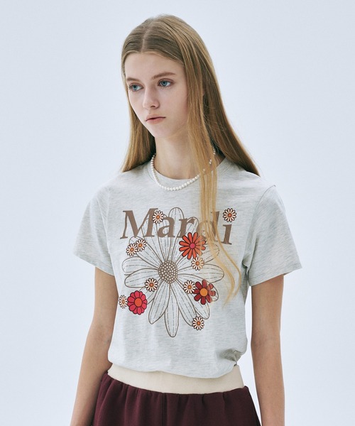 MARDI MERCREDI Tシャツ SLIM TSHIRT FLOWERMARDI BLOSSOM 韓国 Mardi Mercredi マルディメクルディ Tシャツ SLIM TSHIRT