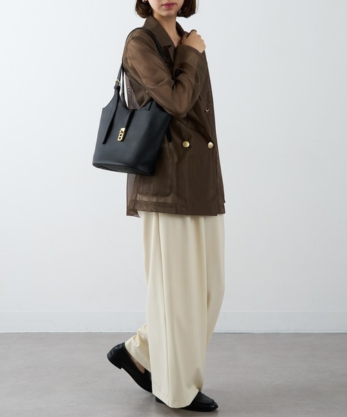 MAISON BREEZE(メゾンブリーズ)の「【MAISON BREEZE】ポーチ付き PUレザーフラップバッグ KNF-TP(ハンドバッグ・レディース・ライトブラウン/ブラック/ブラウン・FREE)」の16枚目の写真