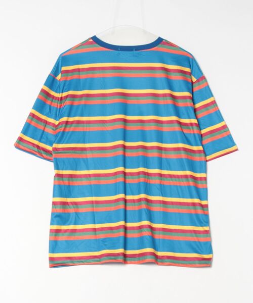 STYLEBLOCK（スタイルブロック）の「ボーダー柄5分袖Tシャツ（Tシャツ/カットソー・レディース・ブルー/グリーン/ピンク・M/L/XL/XXL）」の4枚目の写真