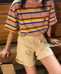 STYLEBLOCK | ボーダー柄5分袖Tシャツ(Tシャツ/カットソー)