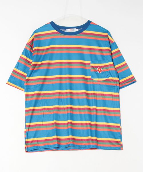 STYLEBLOCK（スタイルブロック）の「ボーダー柄5分袖Tシャツ（Tシャツ/カットソー・レディース・ブルー/グリーン/ピンク・M/L/XL/XXL）」の6枚目の写真