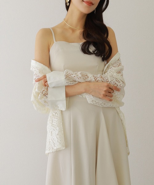 Lace Ladies（レースレディース）の「バック シャーリング キャミソール マキシ ワンピース（ワンピース・レディース・ネイビー/チャコールグレー/アイボリー/ブラック・FREE/S）」の2枚目の写真