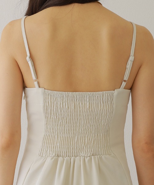 Lace Ladies（レースレディース）の「バック シャーリング キャミソール マキシ ワンピース（ワンピース・レディース・ネイビー/チャコールグレー/アイボリー/ブラック・FREE/S）」の18枚目の写真