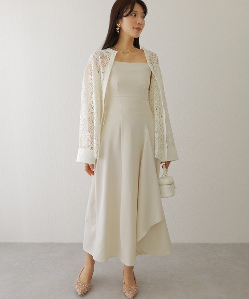 Lace Ladies（レースレディース）の「バック シャーリング キャミソール マキシ ワンピース（ワンピース・レディース・ネイビー/チャコールグレー/アイボリー/ブラック・FREE/S）」の9枚目の写真