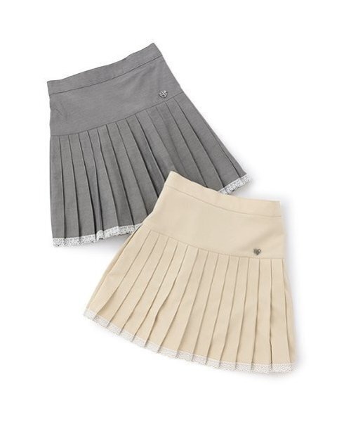 セール】裾レースプリーツスカート（スカート）｜mezzo piano