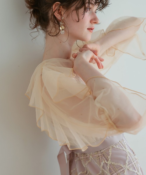 新品　Dorry Doll フリルスリーブチェックレースドレス　ピンク　M フリルスリーブチェックレースドレス（ドレス）｜Dorry Doll