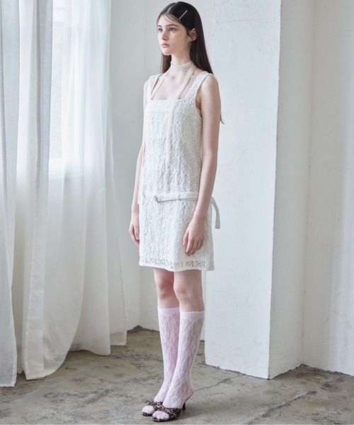 etre loin(エトルワン)の「Low belt lace mini dress(ワンピース・レディース・ブラック/ホワイト/ピンク・M)」の20枚目の写真