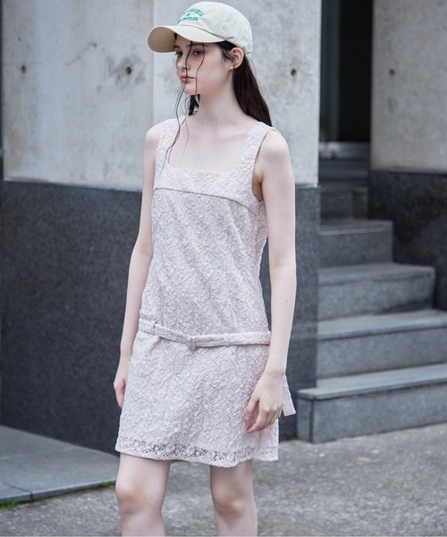 etre loin(エトルワン)の「Low belt lace mini dress(ワンピース・レディース・ブラック/ホワイト/ピンク・M)」の13枚目の写真
