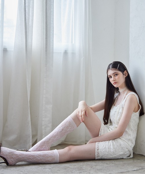 etre loin(エトルワン)の「Low belt lace mini dress(ワンピース・レディース・ブラック/ホワイト/ピンク・M)」の16枚目の写真