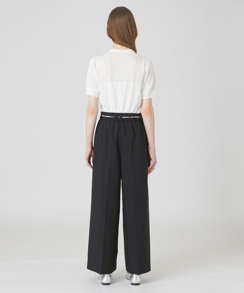 BLUE LABEL CRESTBRIDGE(ブルーレーベルクレストブリッジ)の「ハイカウントナノワイドパンツ(その他パンツ・レディース・ブルー/ベージュ/ブラック・38/36)」の6枚目の写真