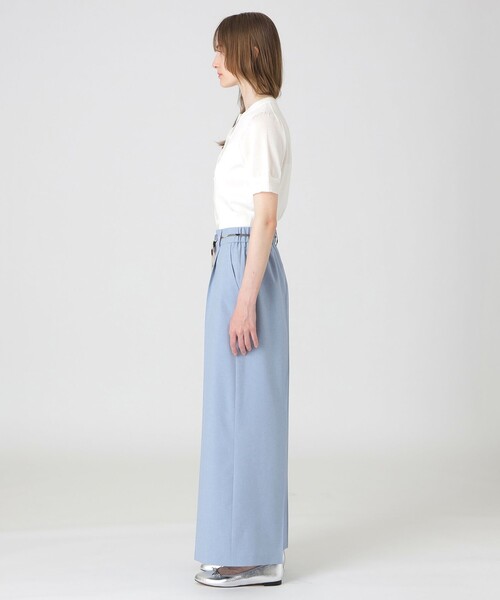 BLUE LABEL CRESTBRIDGE(ブルーレーベルクレストブリッジ)の「ハイカウントナノワイドパンツ(その他パンツ・レディース・ブルー/ベージュ/ブラック・38/36)」の12枚目の写真