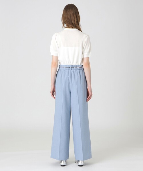 BLUE LABEL CRESTBRIDGE(ブルーレーベルクレストブリッジ)の「ハイカウントナノワイドパンツ(その他パンツ・レディース・ブルー/ベージュ/ブラック・38/36)」の13枚目の写真