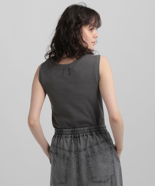 GEORGE'S(ジョージズ)の「ピグメントタンクトップ(タンクトップ・レディース・オフホワイト/チャコールグレー/ブラウン・MEDIUM/SMALL)」の8枚目の写真