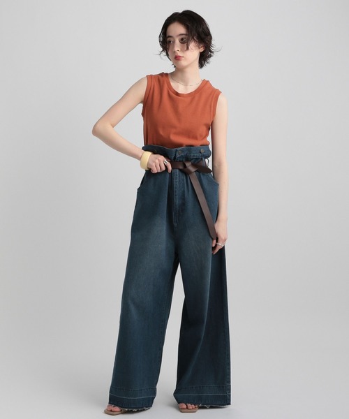 GEORGE'S(ジョージズ)の「ピグメントタンクトップ(タンクトップ・レディース・オフホワイト/チャコールグレー/ブラウン・MEDIUM/SMALL)」の10枚目の写真