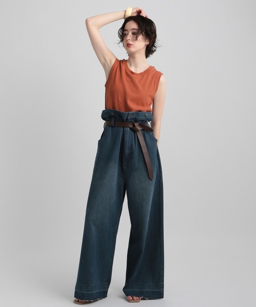 GEORGE'S(ジョージズ)の「ピグメントタンクトップ(タンクトップ・レディース・オフホワイト/チャコールグレー/ブラウン・MEDIUM/SMALL)」の11枚目の写真