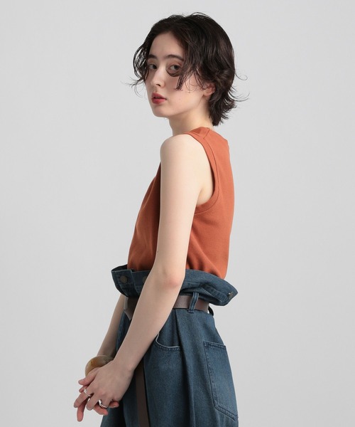 GEORGE'S(ジョージズ)の「ピグメントタンクトップ(タンクトップ・レディース・オフホワイト/チャコールグレー/ブラウン・MEDIUM/SMALL)」の14枚目の写真