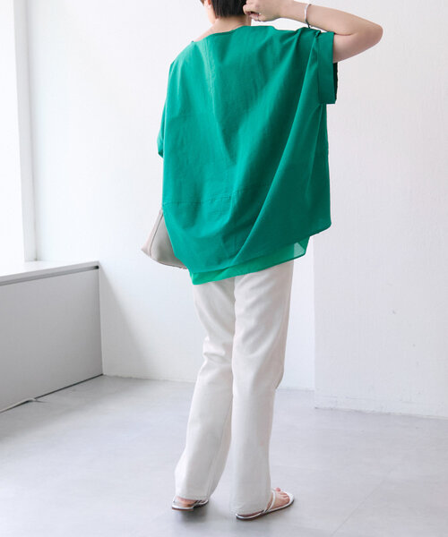 イアパピヨネ　SUM1STYLE　美品　レイヤード風トップス　オーバーサイズT⭐︎ セール】シアーレイヤードスウェット【SUM1 STYLE(スミ スタイル
