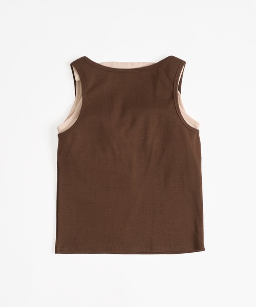 layered like tank top with built-in cups / カップ付き