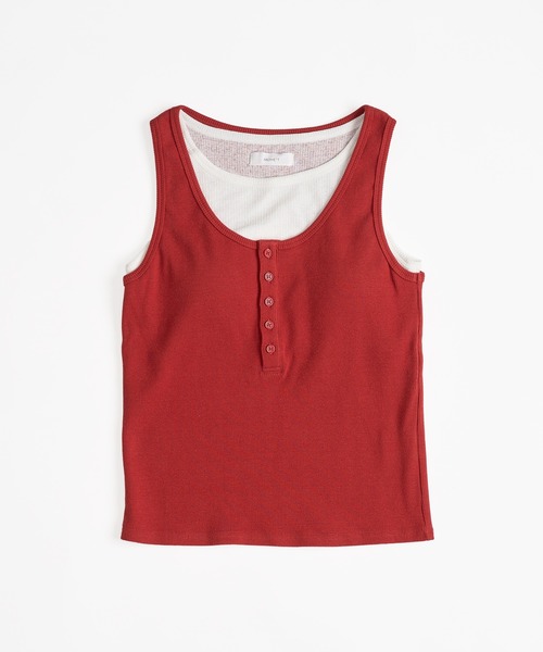layered like tank top with built-in cups / カップ付き