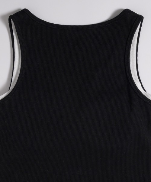 MUHET(ミュエータ)の「layered like tank top with built-in cups / カップ付きレイヤード風タンクトップ(タンクトップ・レディース・ネイビー/ブラック/杢グレー/ライトブルー/ブラウン/レッド/ピンク/グレー/カーキ/ピンク系その他・FREE)」の21枚目の写真