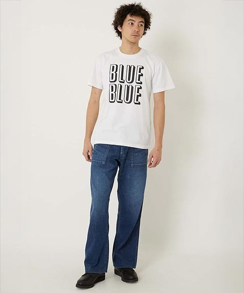 BLUE BLUE（ブルーブルー）の「シェード BLUE BLUE ショートスリーブTシャツ（Tシャツ/カットソー・メンズ・ブラック/ホワイト/レッド・M/L/XL/S）」の5枚目の写真
