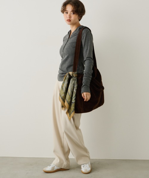 Unitage(ユニテージ)の「アソートフーディーロンT(Tシャツ/カットソー・レディース・ホワイト×ブラック/ブラック/アイボリー/ピンク/ホワイト/チャコールグレー・FREE)」の9枚目の写真