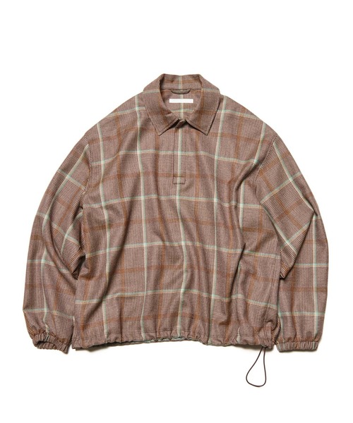 トップス SOPHNET SAXONY WOOL CHECK POLO SHIRT SOPH. | SAXONY WOOL CHECK POLO SHIRT(2 (M) B(BROWN CHECK)):