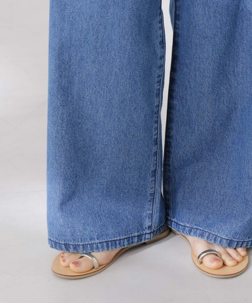 NANO universe（ナノユニバース）の「ドロストソフトデニム（デニムパンツ・レディース・ブルー/ネイビー・FREE）」の8枚目の写真