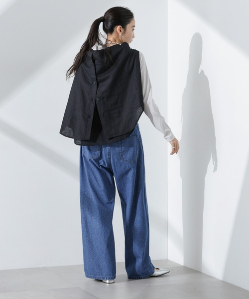NANO universe（ナノユニバース）の「ドロストソフトデニム（デニムパンツ・レディース・ブルー/ネイビー・FREE）」の15枚目の写真