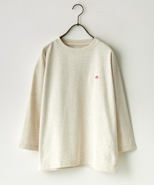 DANTON（ダントン）の「[DANTON/ダントン] ワンポイントロゴ クルーネック7分袖Tシャツ（Tシャツ/カットソー・レディース・アイボリー/ブラック/ホワイト/チャコール/ダークブラウン・S）」の22枚目の写真