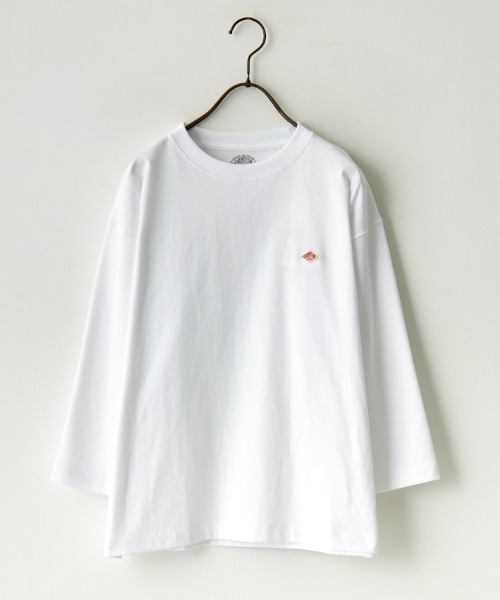 DANTON（ダントン）の「[DANTON/ダントン] ワンポイントロゴ クルーネック7分袖Tシャツ（Tシャツ/カットソー・レディース・アイボリー/ブラック/ホワイト/チャコール/ダークブラウン・S）」の7枚目の写真