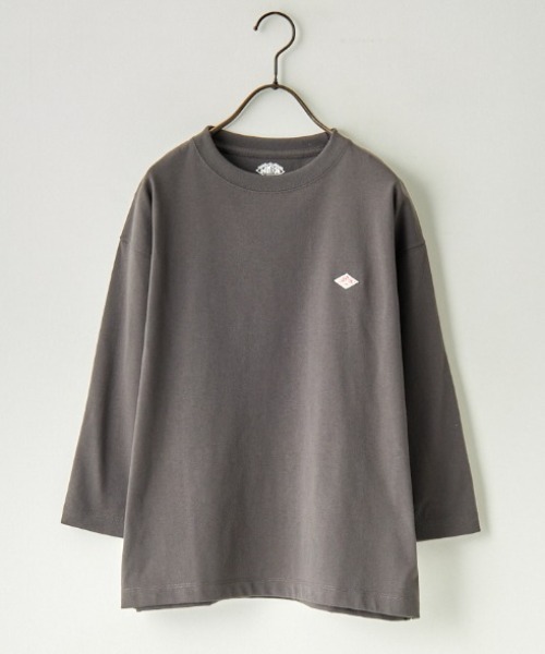 DANTON（ダントン）の「[DANTON/ダントン] ワンポイントロゴ クルーネック7分袖Tシャツ（Tシャツ/カットソー・レディース・アイボリー/ブラック/ホワイト/チャコール/ダークブラウン・S）」の20枚目の写真