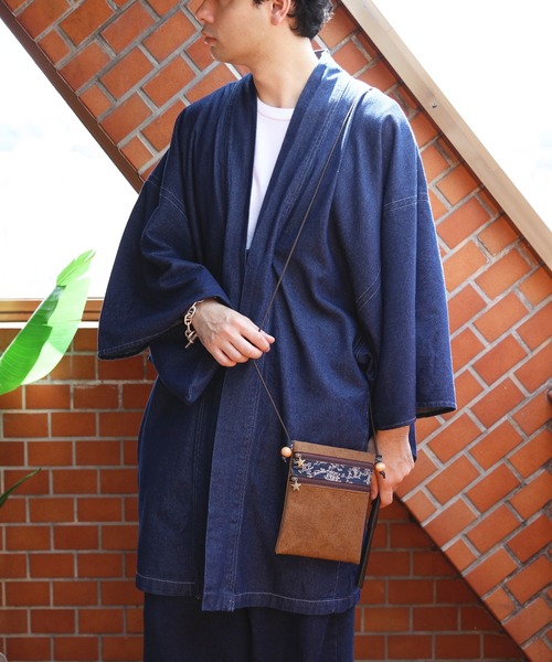 ８(eight)（エイト）の「酒倉染 2ファスナーポシェット（和装小物・メンズ・ブラウン系その他・FREE）」の2枚目の写真