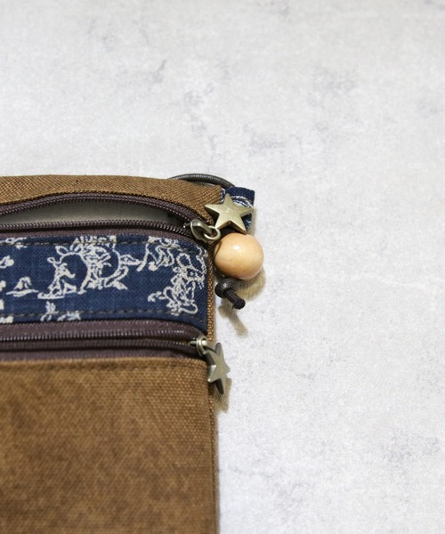 ８(eight)（エイト）の「酒倉染 2ファスナーポシェット（和装小物・メンズ・ブラウン系その他・FREE）」の6枚目の写真