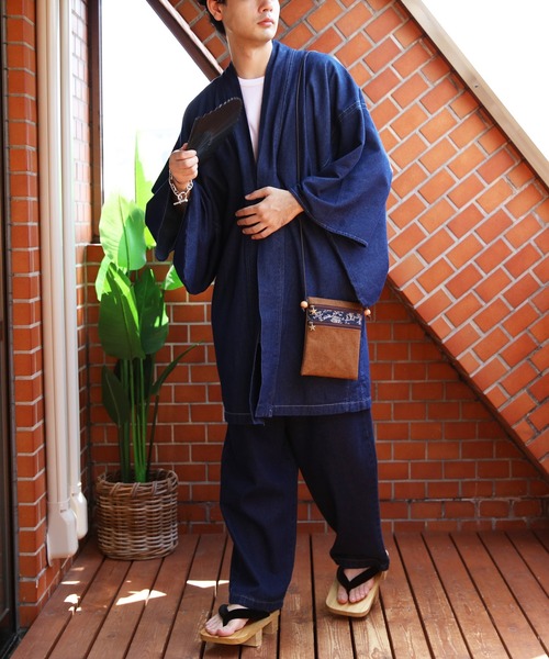 ８(eight)（エイト）の「酒倉染 2ファスナーポシェット（和装小物・メンズ・ブラウン系その他・FREE）」の10枚目の写真