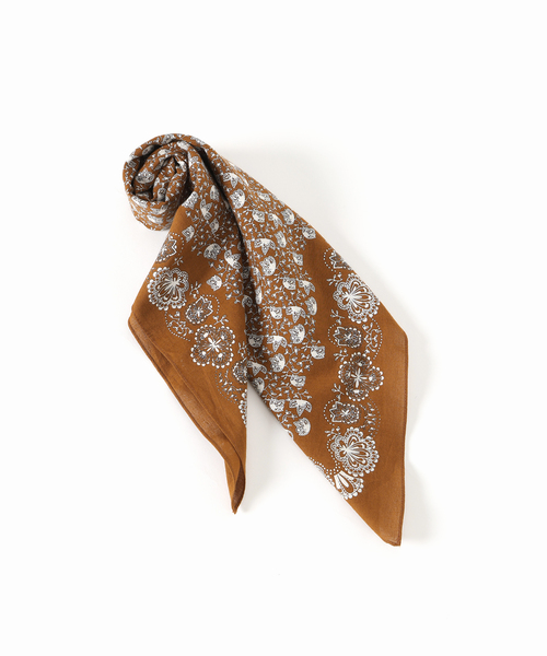 SLOBE IENA（スローブイエナ）の「MOISMONT/モワモン バンダナスカーフ 1567509/1467503P（バンダナ/スカーフ・レディース・ブラウン/ネイビー・FREE）」の16枚目の写真