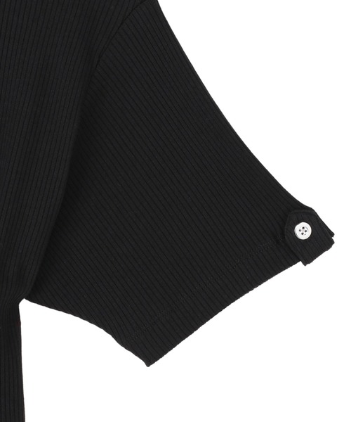 TOKYO SHIRTS（トウキョウシャツ）の「ハーフジップ 半袖ポロシャツ（ポロシャツ・メンズ・ブラック・L/XL/LL/S/M）」の4枚目の写真