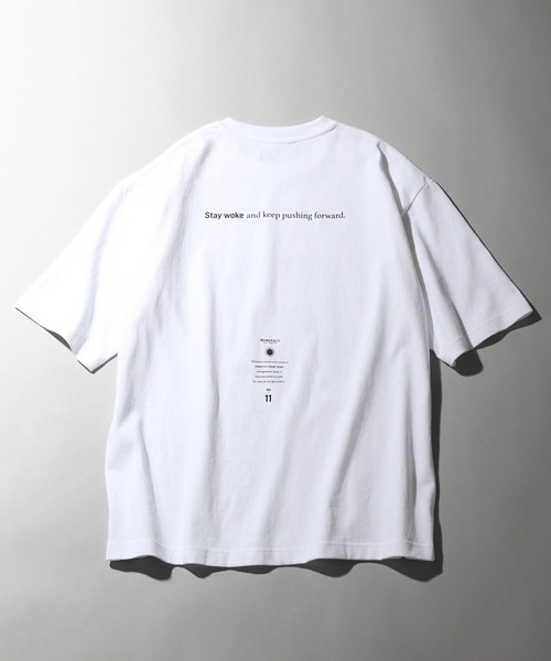 NUMERALS(ヌメラルズ)の「【NUMERALS】メッセージロゴTEE(Tシャツ/カットソー・メンズ・カーキ/ブラック/オフホワイト・MEDIUM/LARGE)」の4枚目の写真