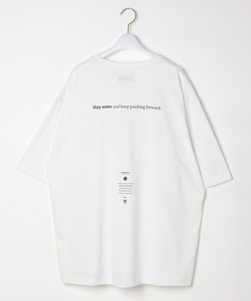 NUMERALS(ヌメラルズ)の「【NUMERALS】メッセージロゴTEE(Tシャツ/カットソー・メンズ・カーキ/ブラック/オフホワイト・MEDIUM/LARGE)」の8枚目の写真